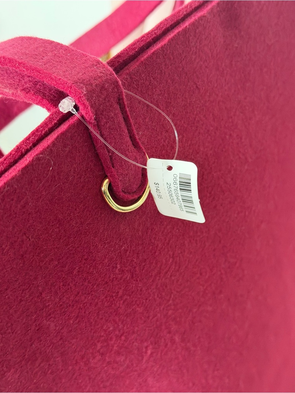 NWT Bath & Body Works Deep Pink Felt Tote - Picture 11 of 16